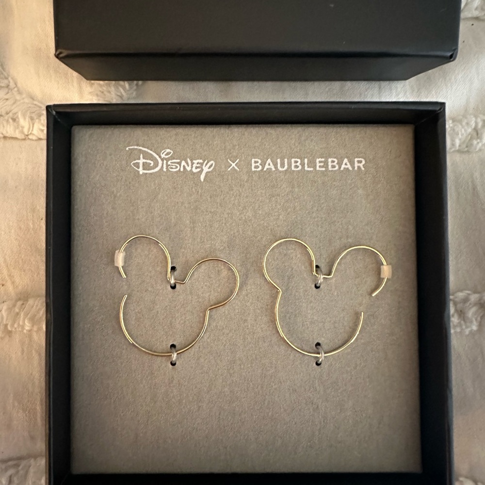 Baublebar Mickey Mouse Gold Hoops